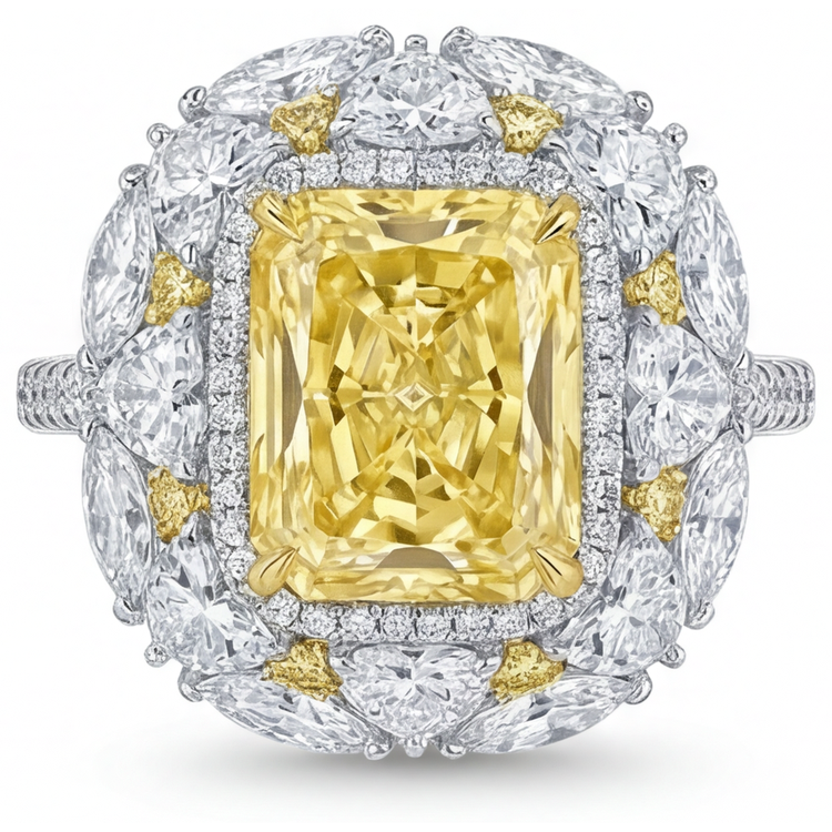 Diamant Jaune Canari Bague – vue principale
