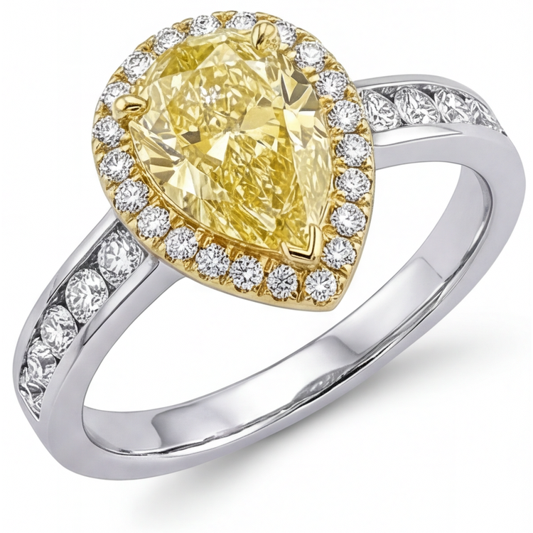 Sophistiqué Bague Joaillerie 1 carats – vue de face