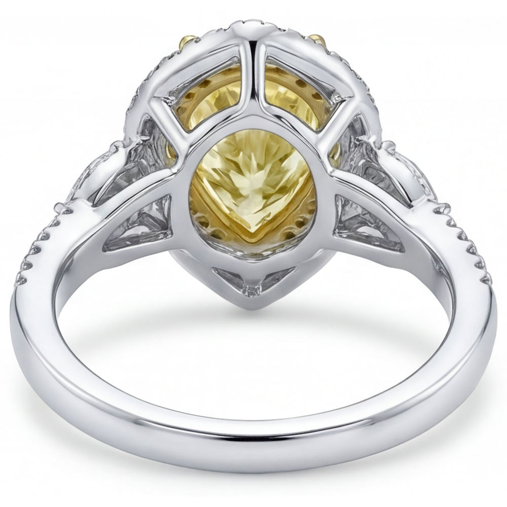 De luxe Bague Sertie Halo 2,50 carats – vue d'angle