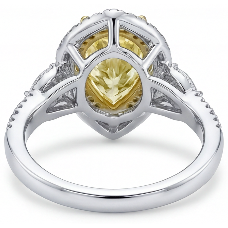 De luxe Bague Sertie Halo 2,50 carats – vue d'angle