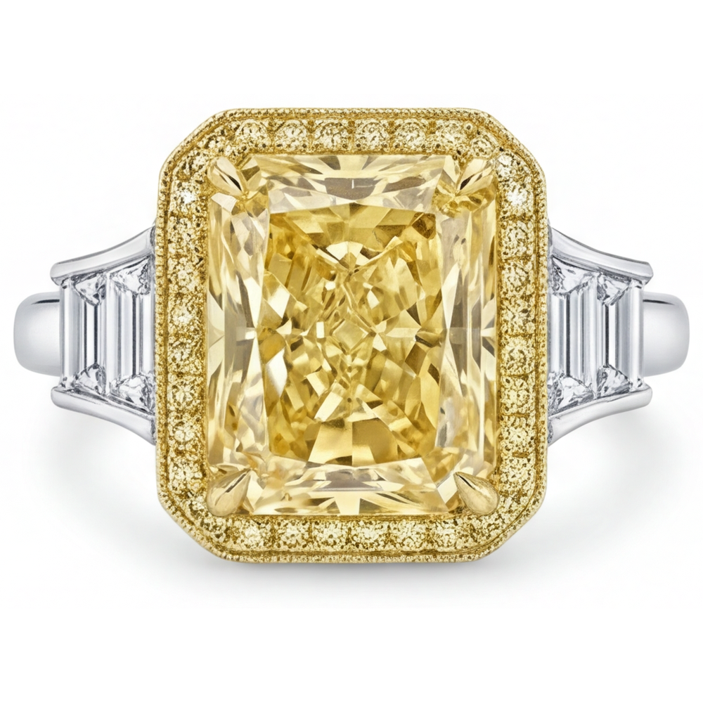 Exquis Diamant Jaune Fancy Bague 2 carats – vue principale