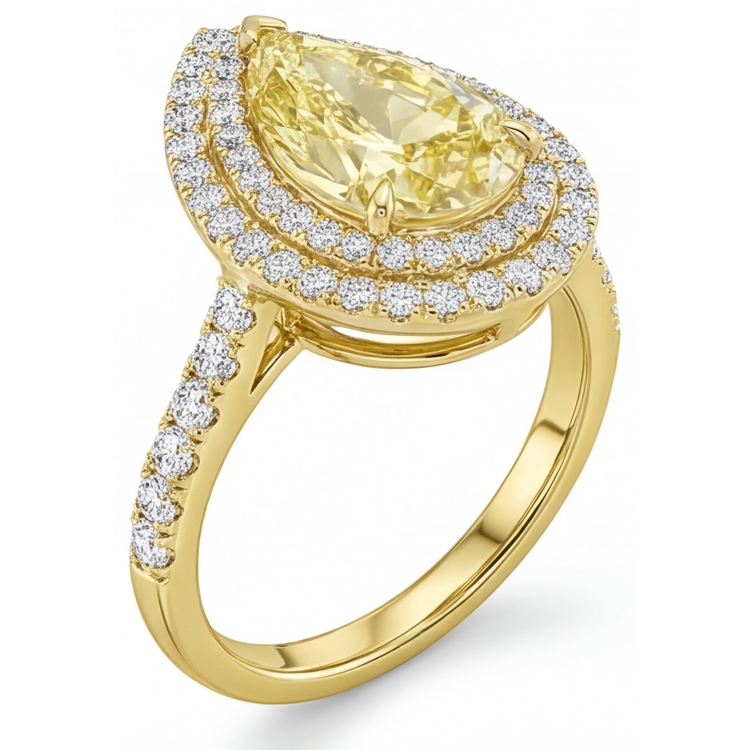Haut de gamme Bague Joaillerie 2 carats – vue de dessus
