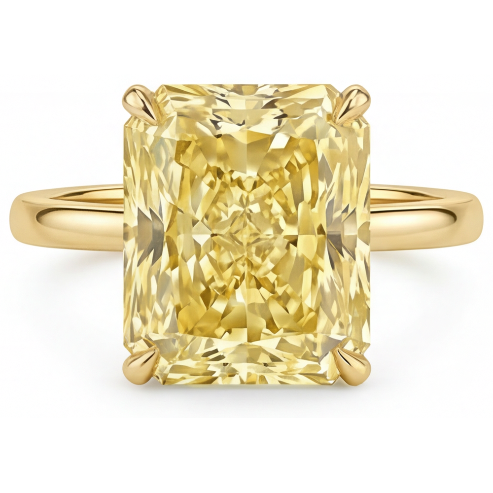 Intemporel Diamant Jaune Fancy Bague Mono-Pierre 2 carats – vue principale