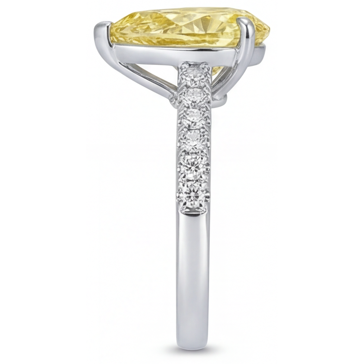 Diamant Jaune Fancy Bague Statement – vue arrière