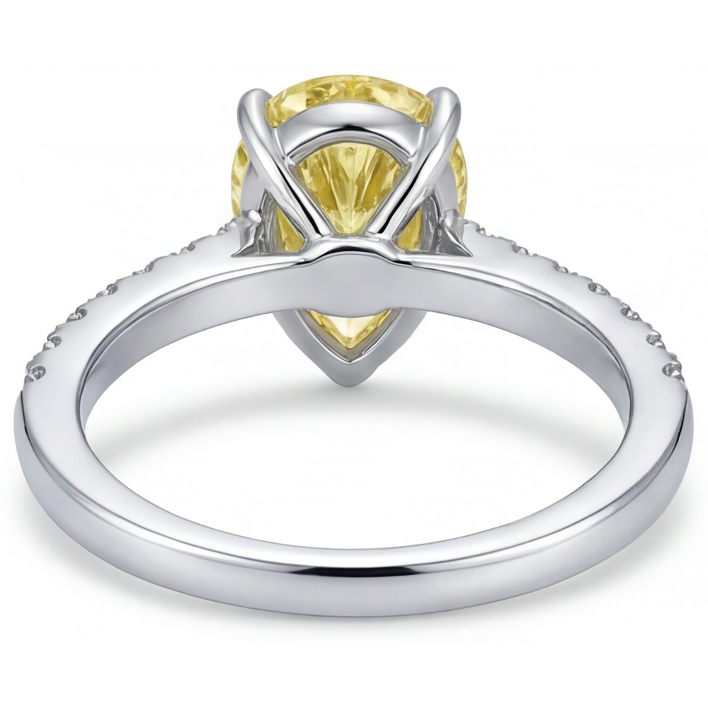 Luxueux Diamant Jaune Fancy Bague Statement 1,75 carats – vue détaillée