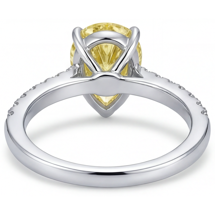 Luxueux Diamant Jaune Fancy Bague Statement 1,75 carats – vue détaillée