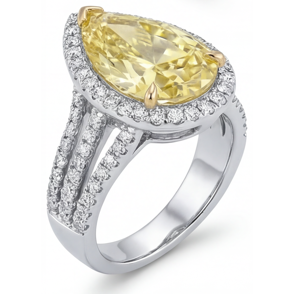 Diamant Jaune Fancy Bague Statement – vue arrière