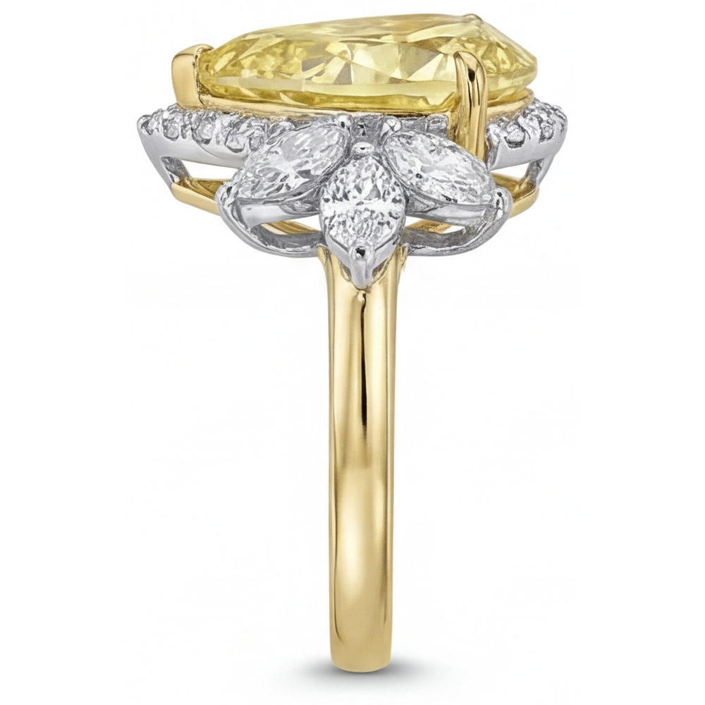 Éblouissant Bague Statement 4 carats – vue de profil