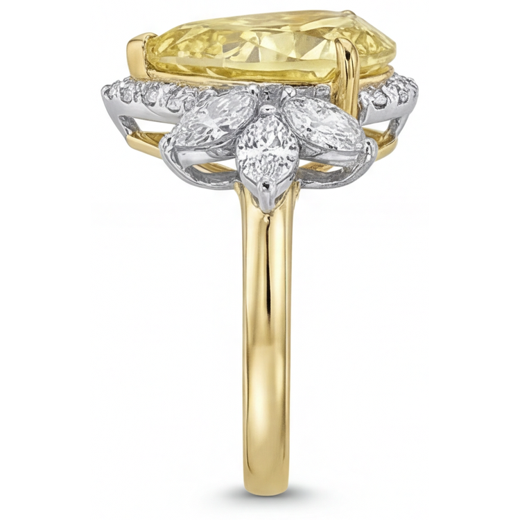 Éblouissant Bague Statement 4 carats – vue de profil