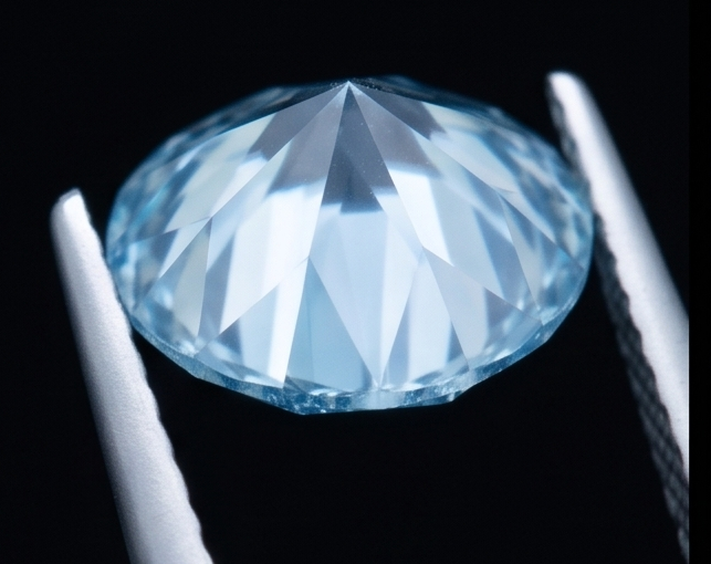 Diamant Naturel 2 Carats Rond Bleu Amélioré en Vrac - view 1