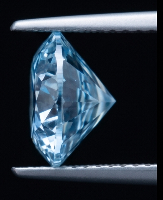 Diamant Naturel 2 Carats Rond Bleu Amélioré en Vrac - view 2
