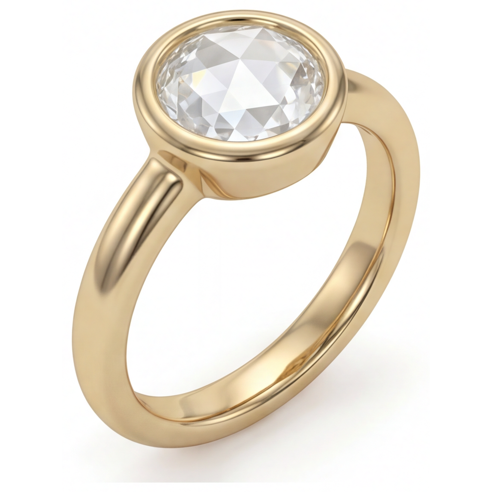 Diamant Solitaire de Fiançailles 2,75-carats Or Jaune 14 Carats – vue de face