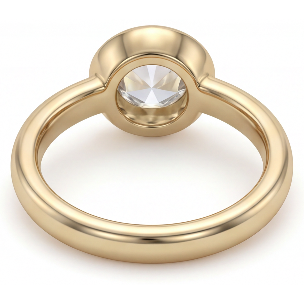 Fin Diamant Solitaire de Fiançailles 2,75 carats – vue arrière