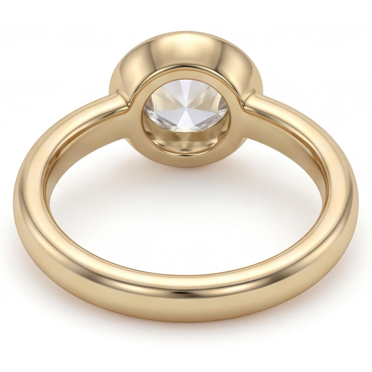 Fin Diamant Solitaire de Fiançailles 2,75 carats – vue arrière