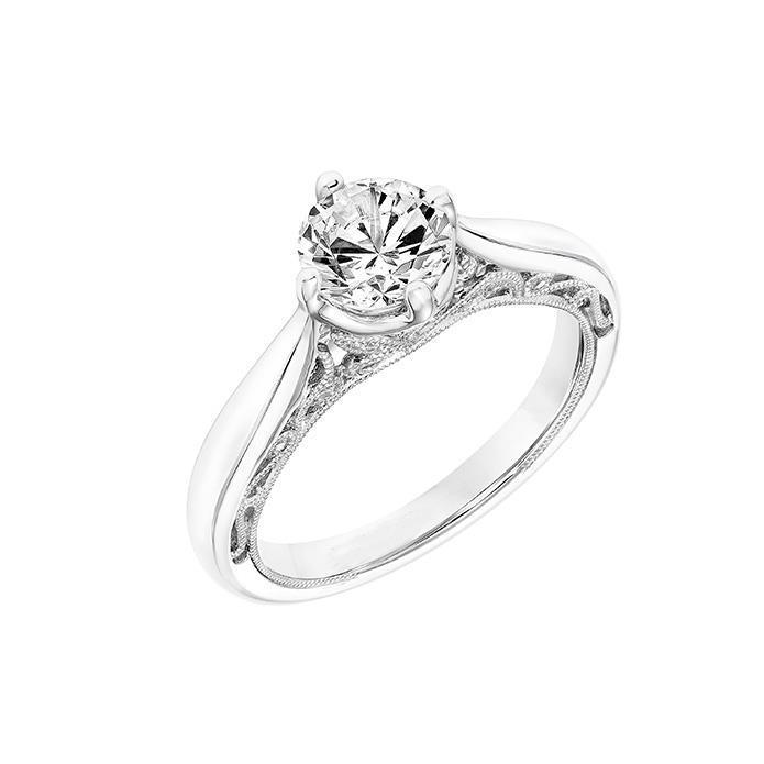 Brillant Bague Mono-Pierre 2-carats Or Blanc 14 Carats – vue principale
