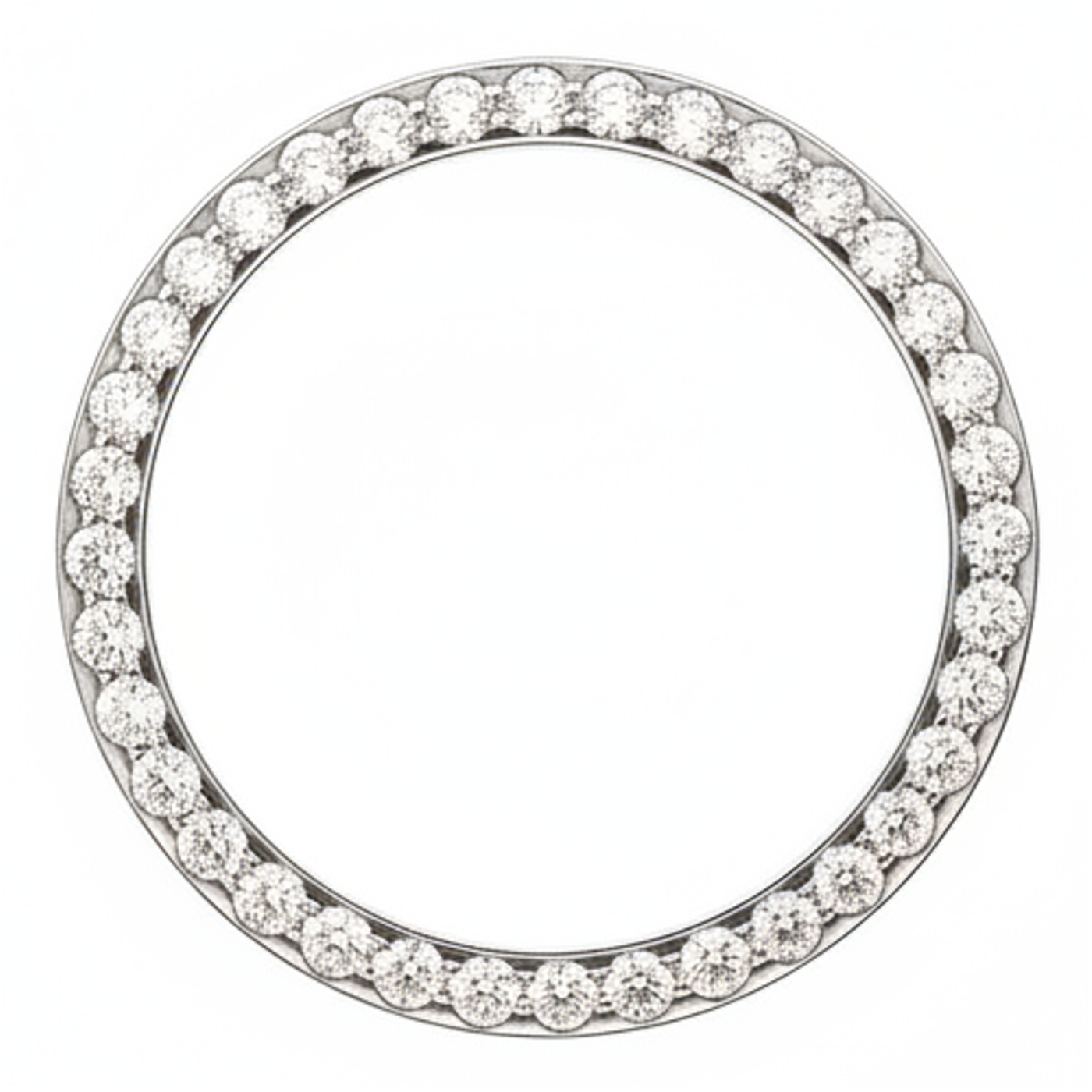 Lunette de montre en diamants 2 carats 28 mm pour Rolex Datejust en acier inoxydable, diamants naturels véritables, pavé rond