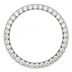 Lunette de montre en diamants 2 carats 28 mm pour Rolex Datejust en acier inoxydable, diamants naturels véritables, pavé rond