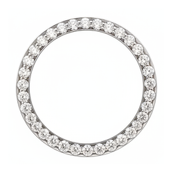Lunette de Montre en Acier Inoxydable avec Pavé Rond de Diamants Naturels Véritables 3 Carats 28 mm Pour Rolex Datejust