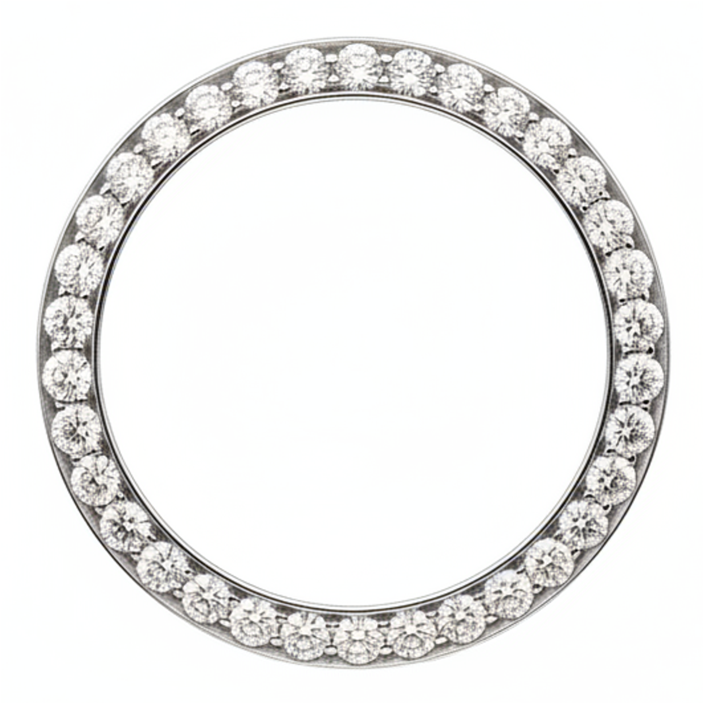Lunette de montre ronde en diamants naturels véritables 3 carats 28 mm pour Rolex Datejust en acier inoxydable