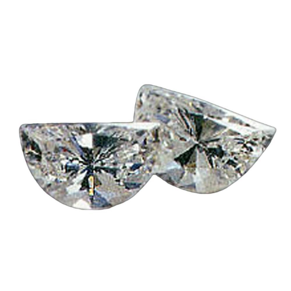 Paire de diamants demi-lune F VS1 de 0,50 carat.