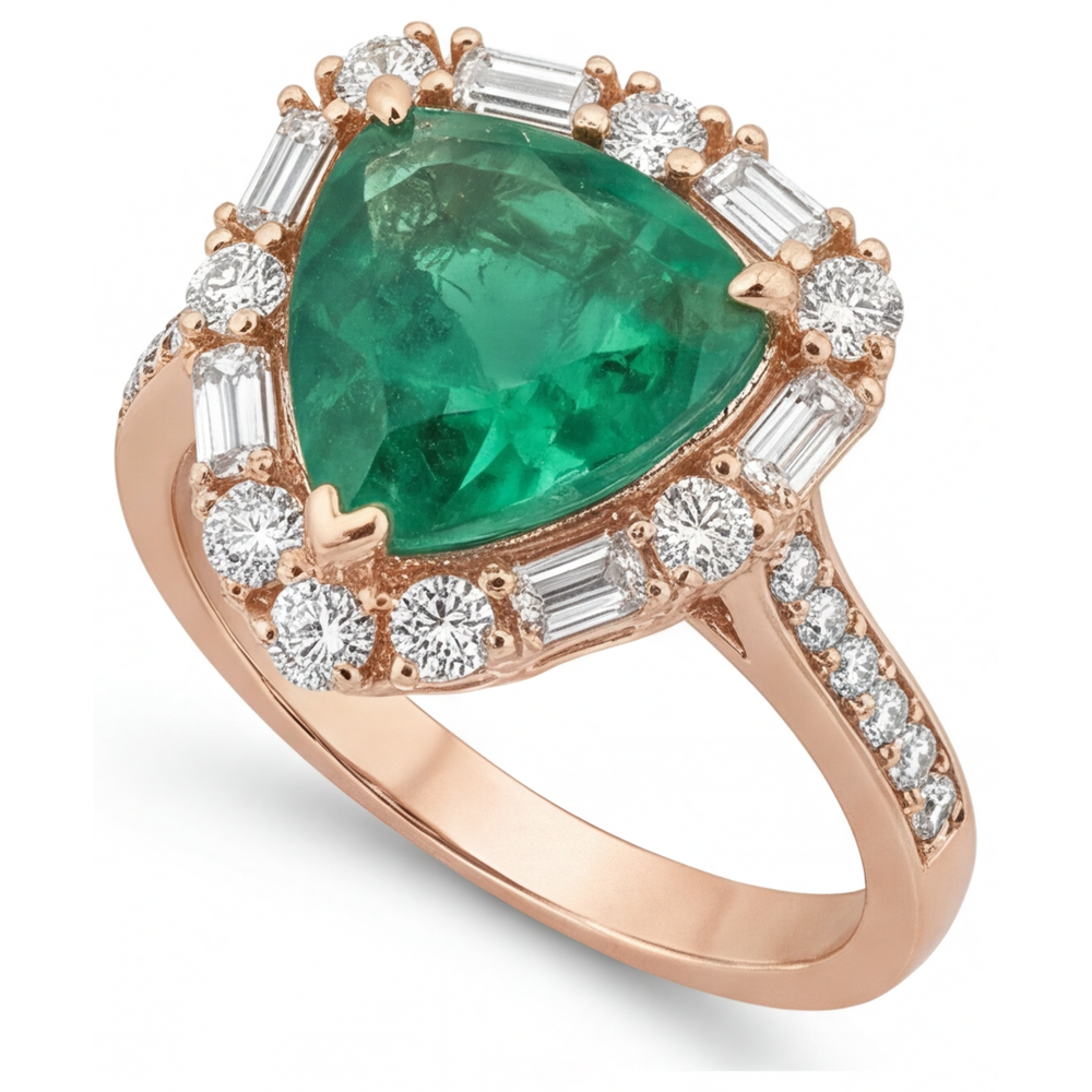 Brillant Bague de Fiançailles Halo 6 carats – vue de côté