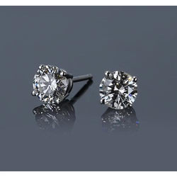 Or 14K Blanc Brillant Puces d'Oreilles – 0,65-carats Taille Ronde
