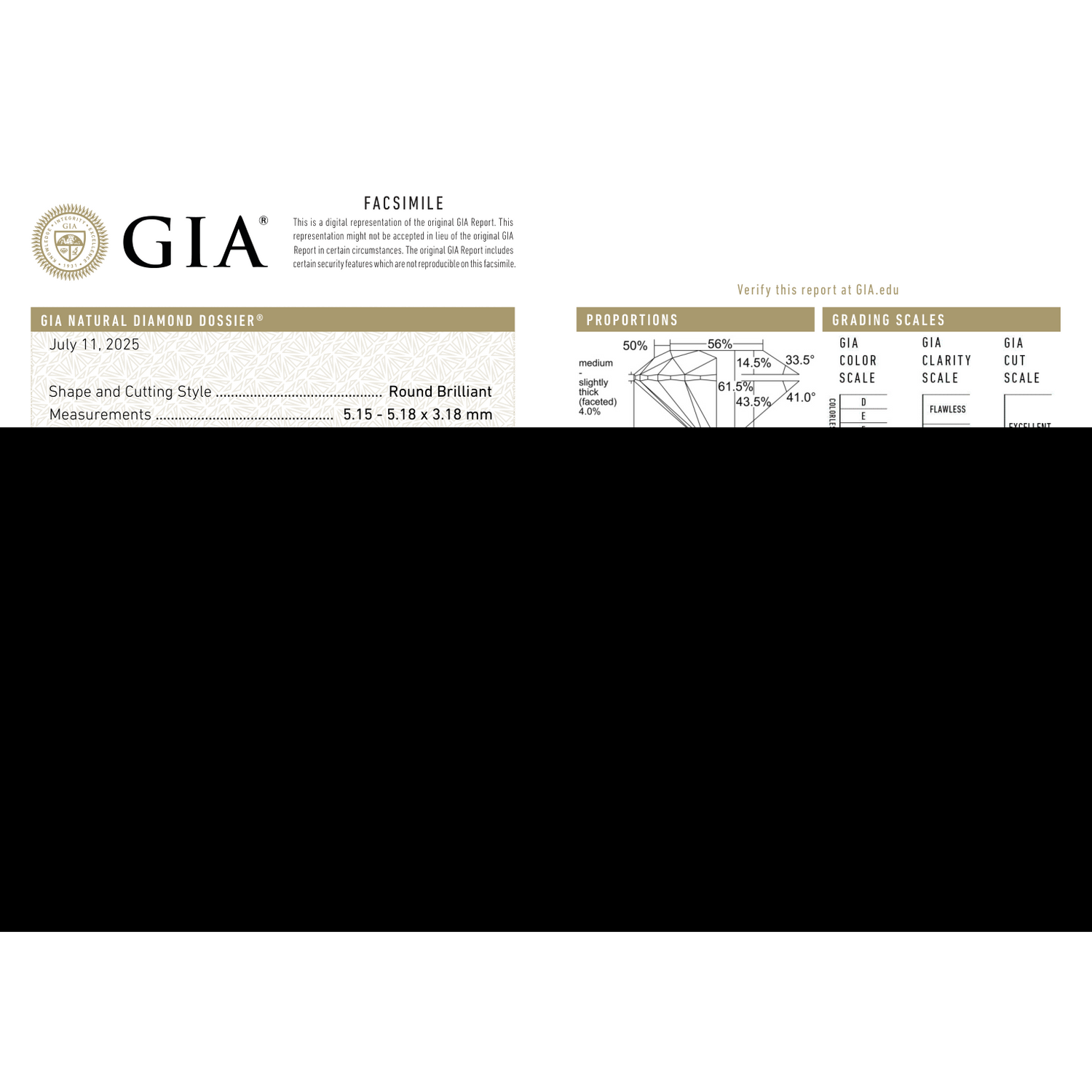 GIA Certificate