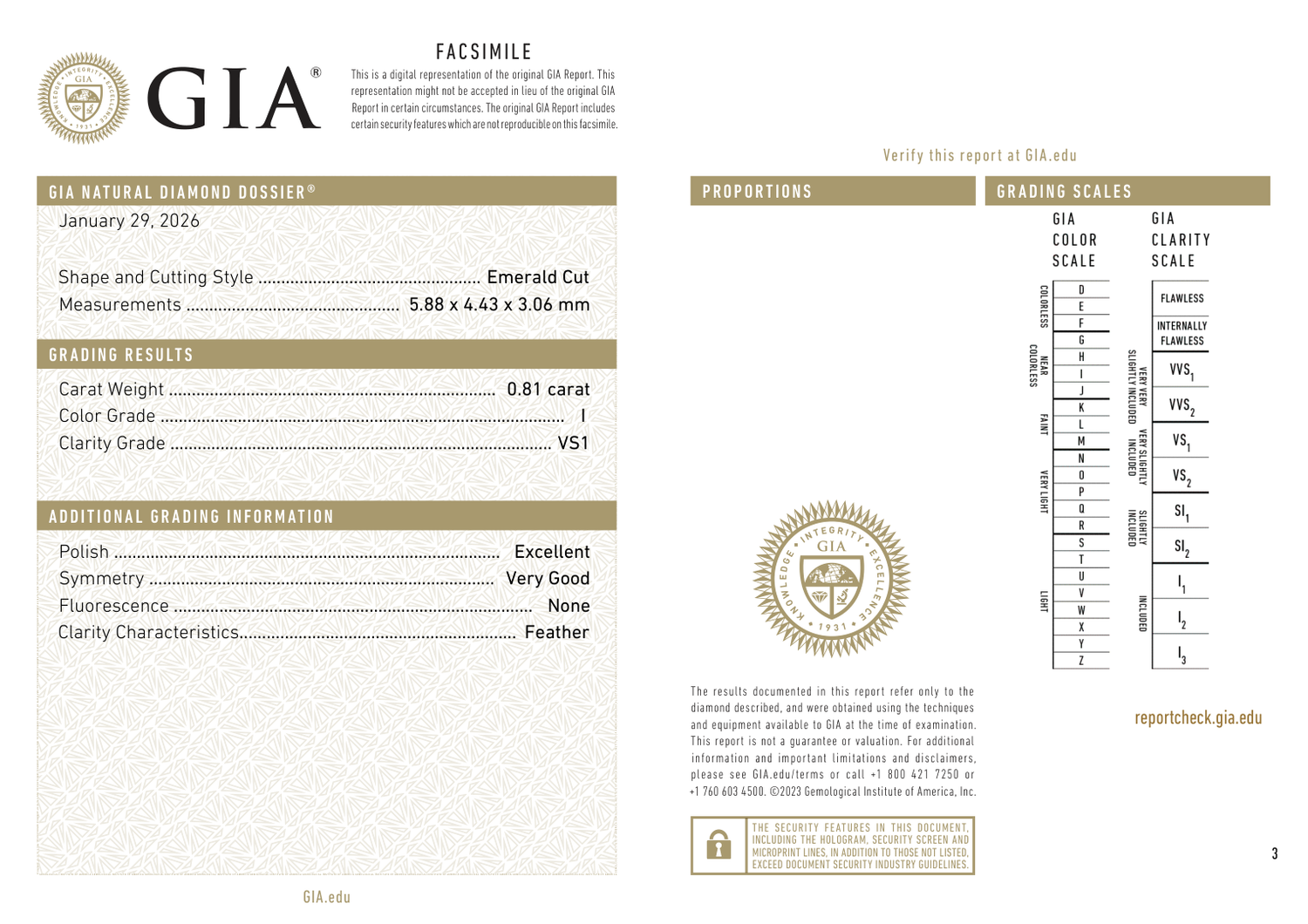 GIA Certificate 2