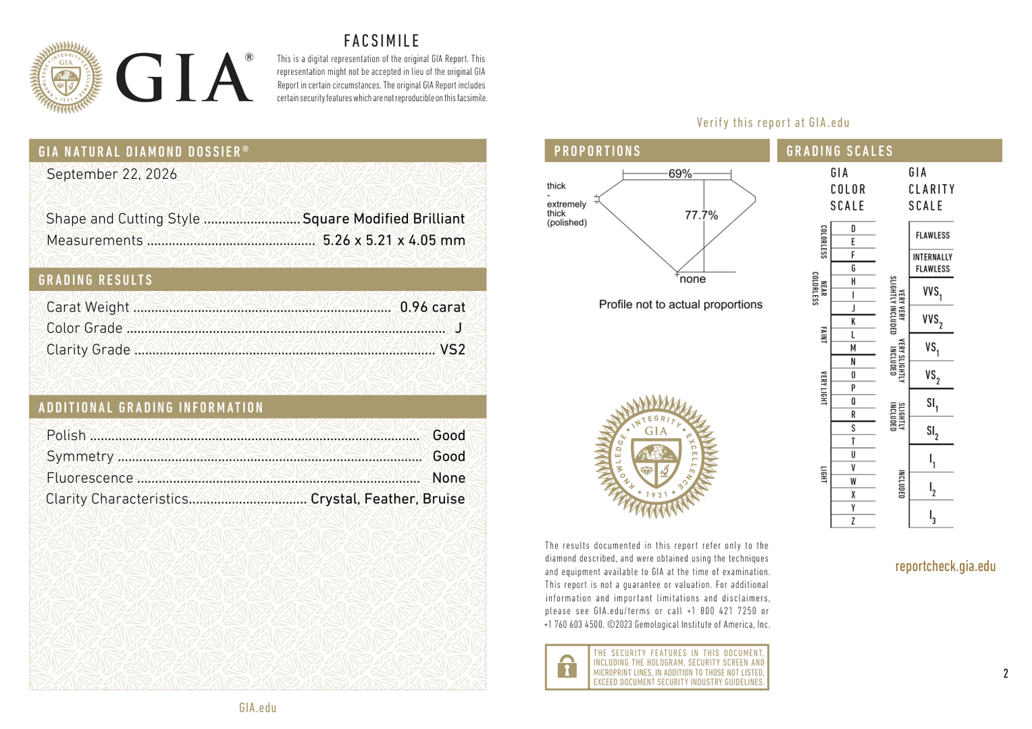 GIA Certificate