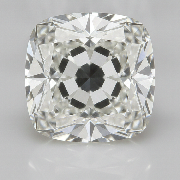 Diamant Naturel H VS1 4 Carats Authentique Taille Coussin Ancien Mine Libre