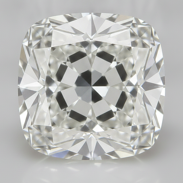 Diamant Naturel H VS1 4 Carats Authentique Taille Coussin Ancien Mine Libre