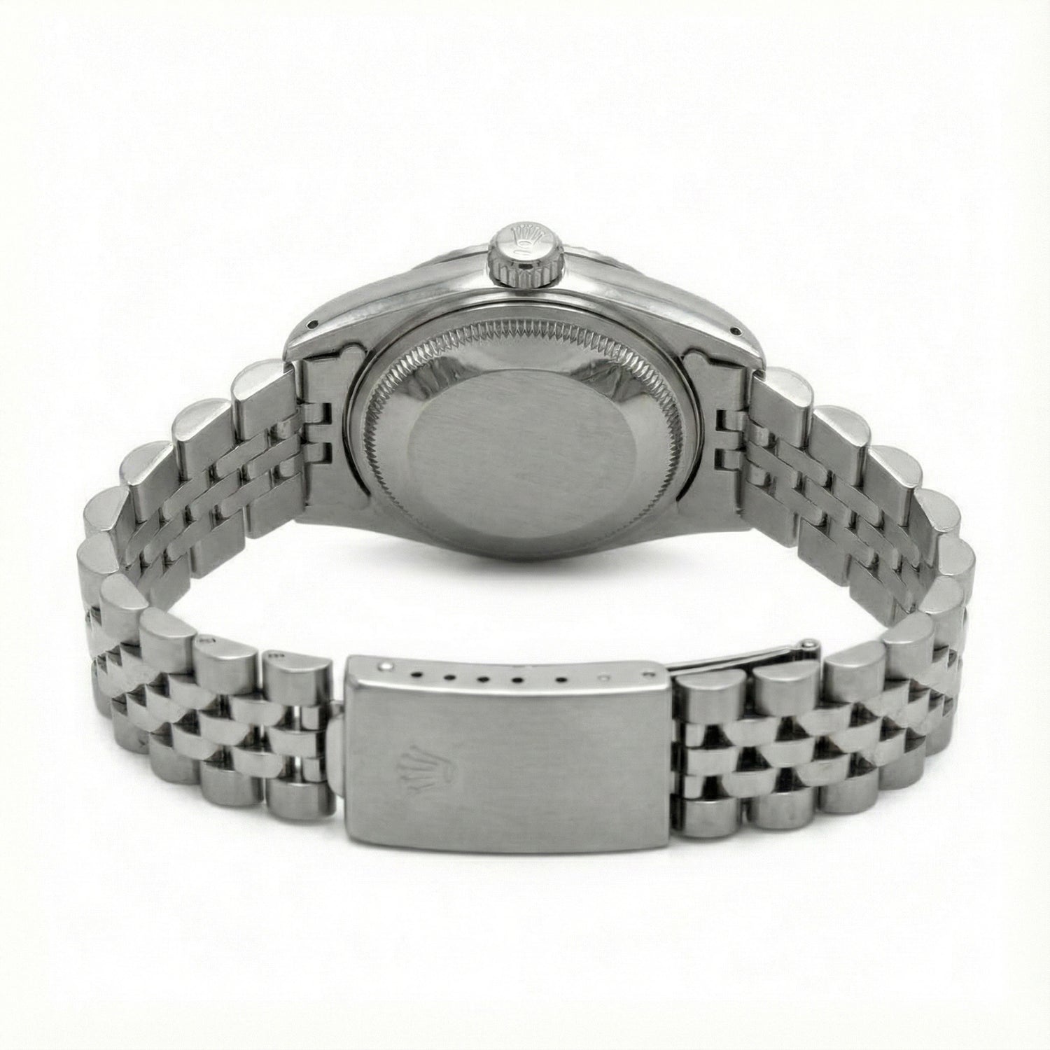 jubilé acier inoxydable Rolex date pour hommes, il suffit de regarder la lunette avec cadran en diamant gris