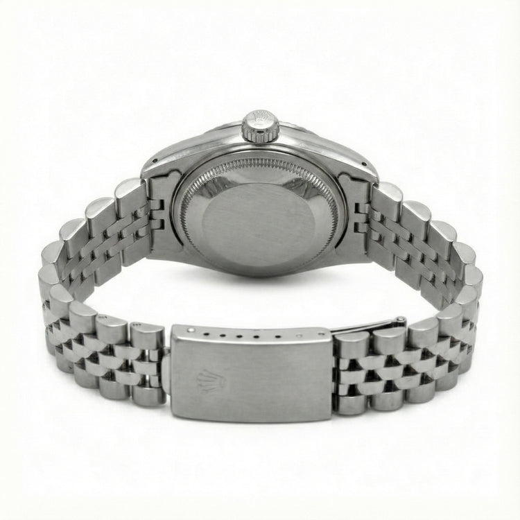 jubilé acier inoxydable Rolex date pour hommes, il suffit de regarder la lunette avec cadran en diamant gris