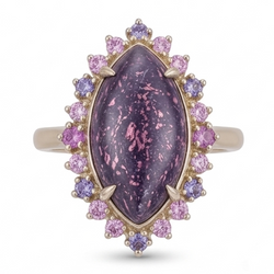 Pierre de Soleil Lolite Sunstone Bague Pierre de Couleur 10,50