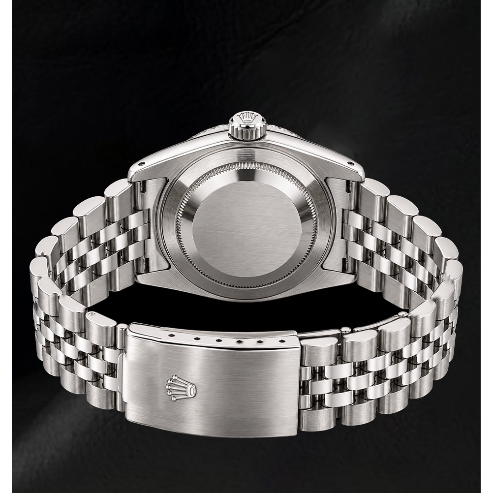 Montre Rolex 1601 Datejust 36 mm en Acier Inoxydable Cadran Diamants Bleu