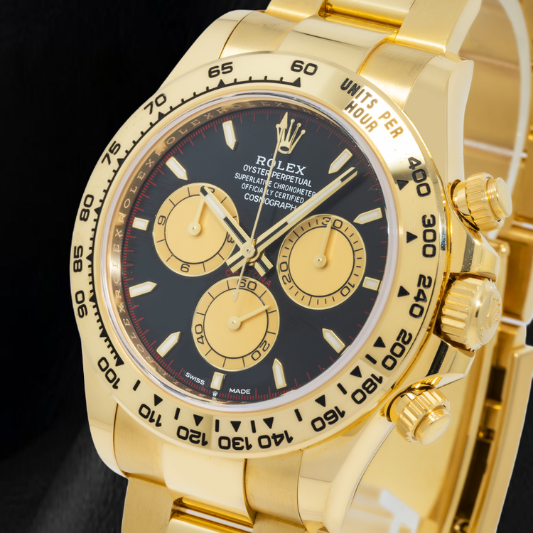 Montre Rolex Cosmograph Daytona 126508 40 mm Cadran Noir en Or Jaune