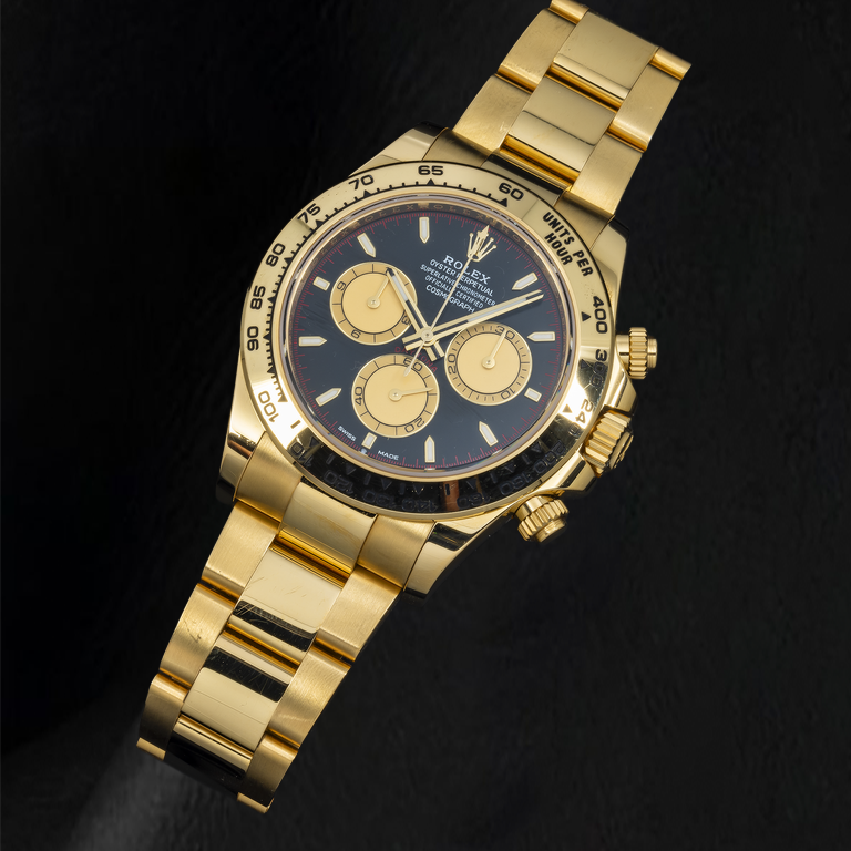 Montre Rolex Cosmograph Daytona 126508 40 mm Cadran Noir en Or Jaune