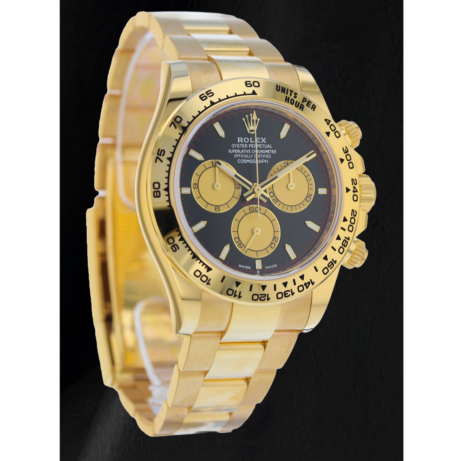 Montre Rolex Cosmograph Daytona 126508 40 mm Cadran Noir en Or Jaune