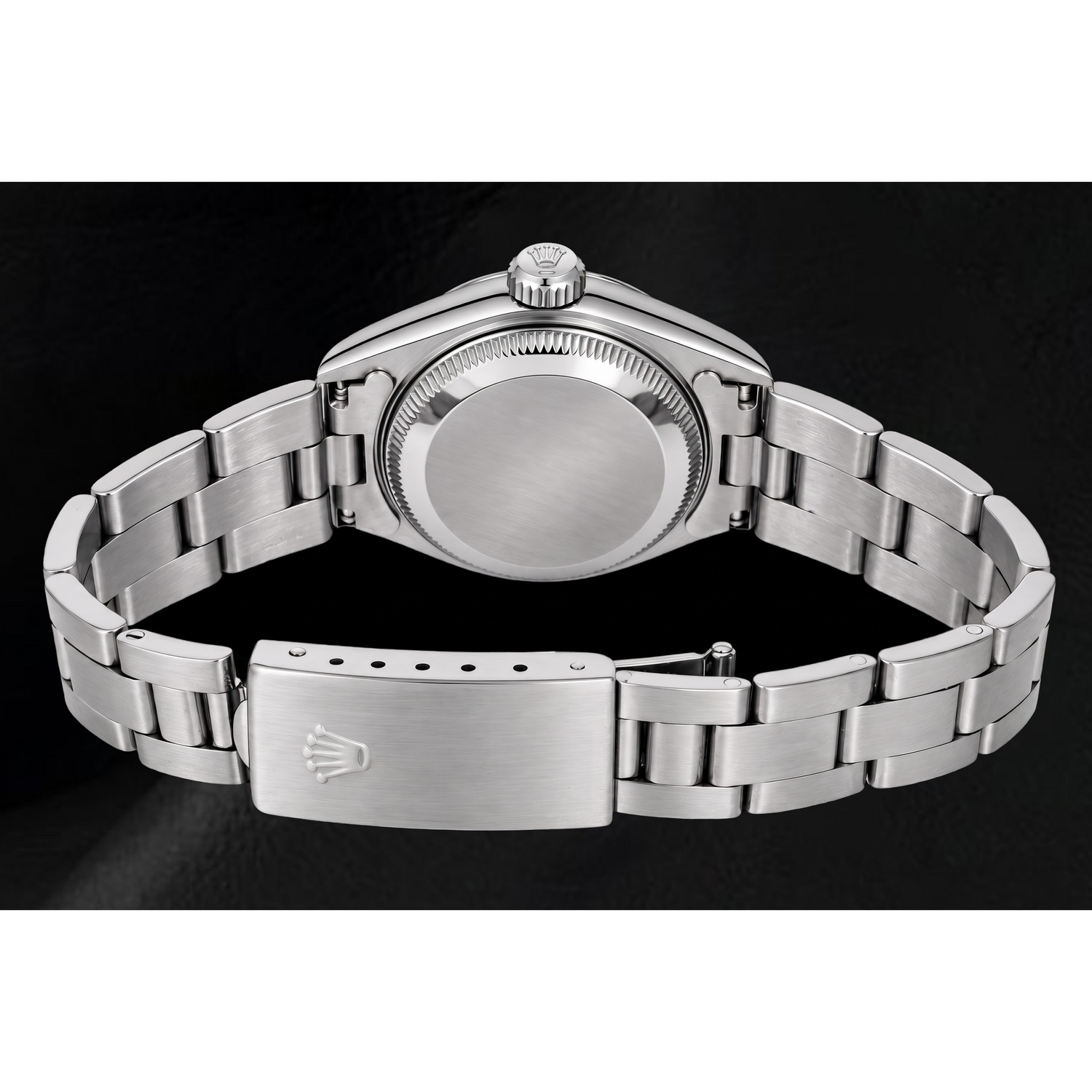 Montre Rolex Date 69160 26 mm Cadran Blanc à Chiffres Romains Acier Inoxydable
