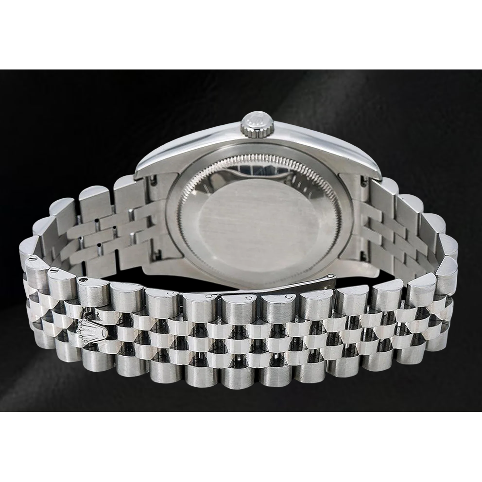 Montre Rolex Datejust 116200 36 mm en Acier Inoxydable Cadran Blanc à Chiffres Romains