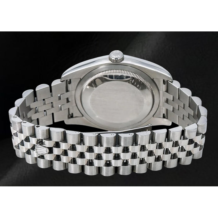 Montre Rolex Datejust 116200 36 mm en Acier Inoxydable Cadran Blanc à Chiffres Romains