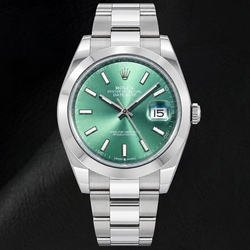 Montre Rolex Datejust 126300 41 mm Cadran Vert Luminescent Acier Inoxydable