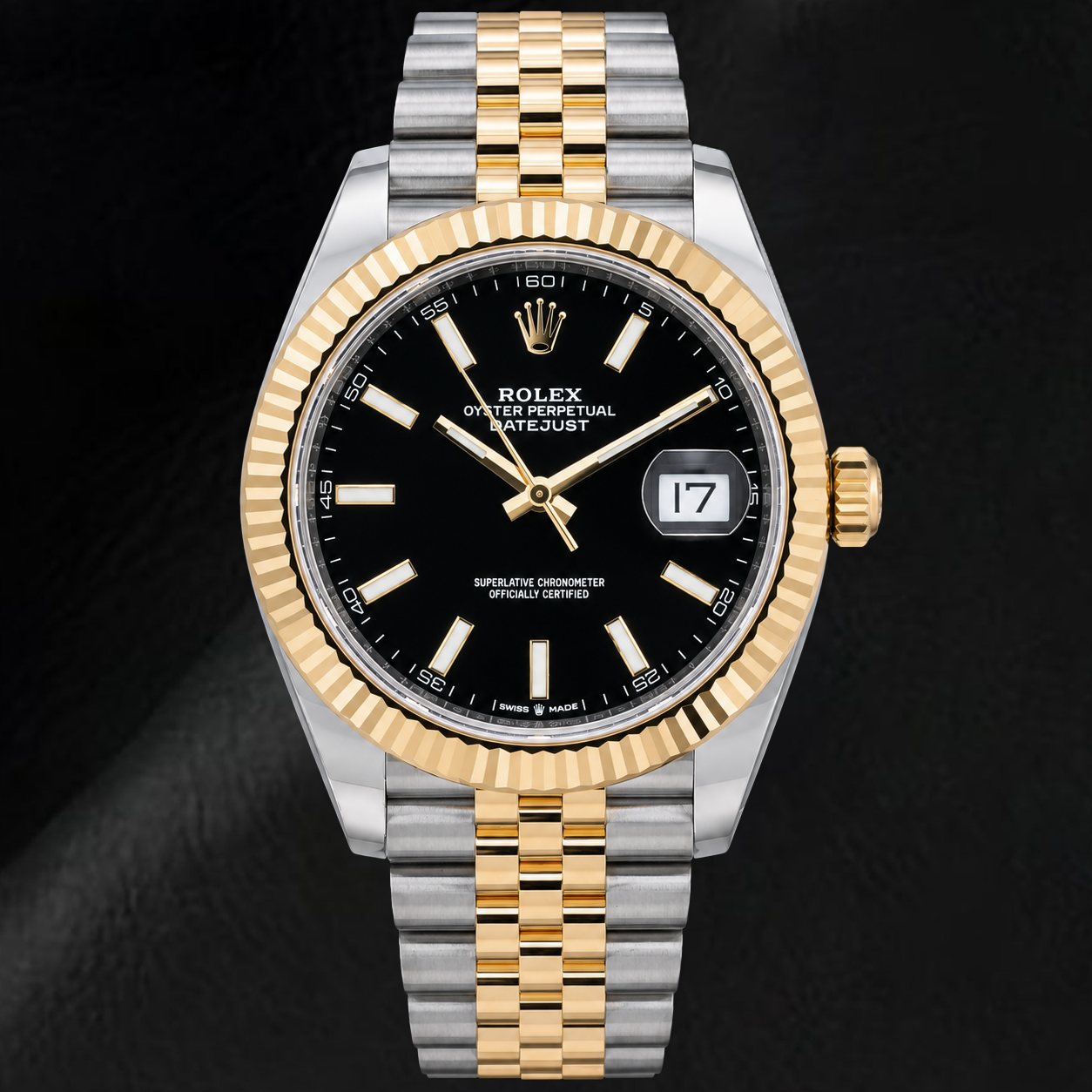 Montre Rolex Datejust 126333 41 mm Bicolore Cadran Noir Luminescent