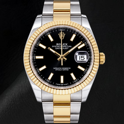 Montre Rolex Datejust 126333 41 mm Bicolore Cadran Noir Luminescent