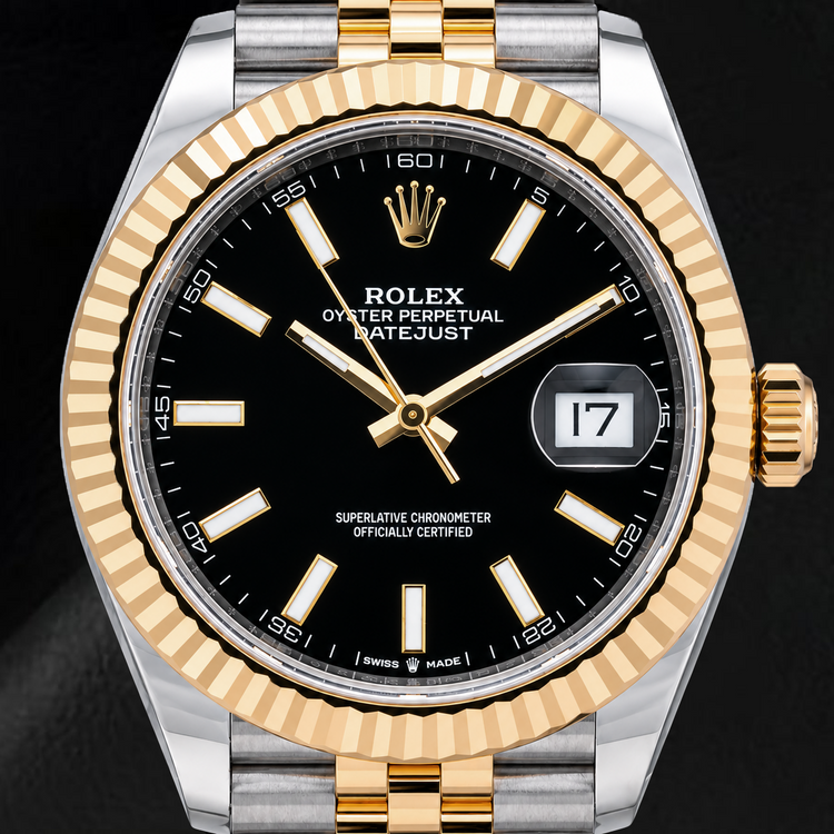Montre Rolex Datejust 126333 41 mm Bicolore Cadran Noir Luminescent