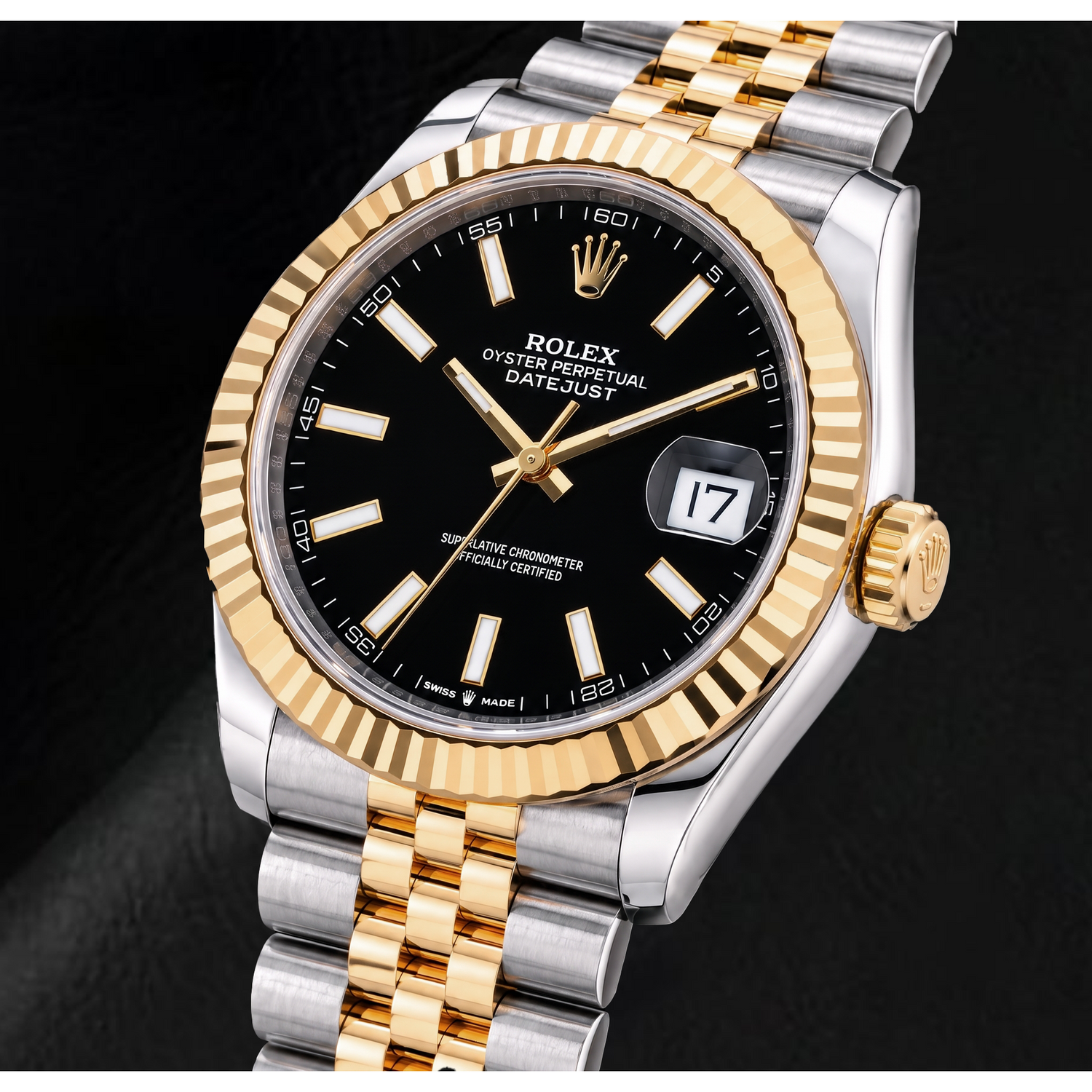 Montre Rolex Datejust 126333 41 mm Bicolore Cadran Noir Luminescent