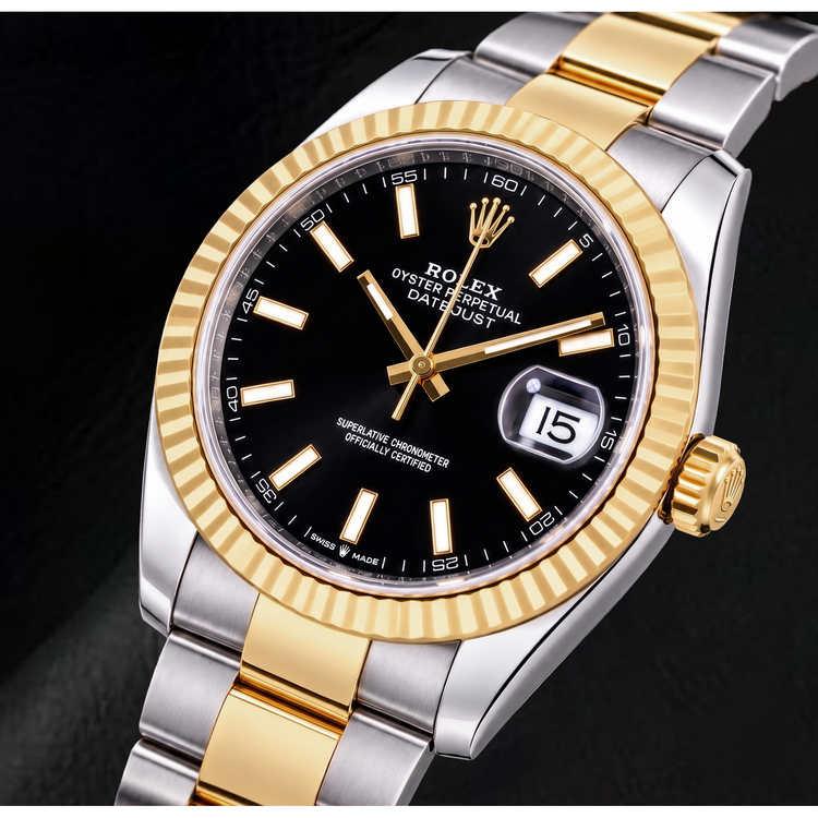 Montre Rolex Datejust 126333 41 mm Bicolore Cadran Noir Luminescent