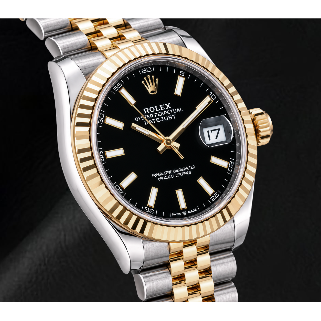 Montre Rolex Datejust 126333 41 mm Bicolore Cadran Noir Luminescent
