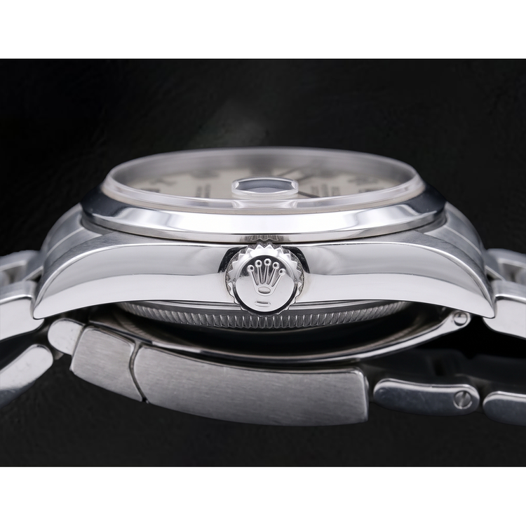 Montre Rolex Datejust 16200 36 mm en Acier Inoxydable, Cadran Blanc à Chiffres Arabes