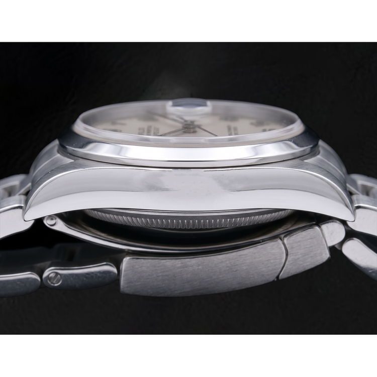 Montre Rolex Datejust 16200 36 mm en Acier Inoxydable, Cadran Blanc à Chiffres Arabes